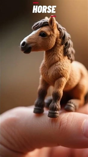 A hyper-realistic foal sitting on a human fingertip. #shorts #foal #funny #viral #fyp