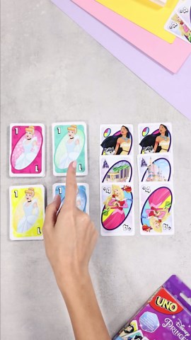 Mattel Games UNO Disney Princesses Matching Card Game, 112 Cards with Unique Wild Card & Instructions for Players 7 Years & Older, Gift for Kid, Family & Adult Game Night