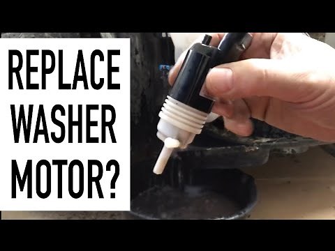 How to replace a windshield washer motor on Chevy impala 2006 to 2013 (EP 82)