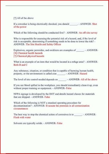 Hazwoper 40 Final Exam Actual Exam 150 Questions And Correct video