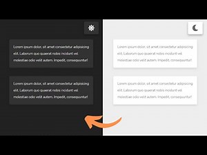 Dark / Light Mode Theme Toggle with CSS and JavaScript | Tutorial for Beginners
