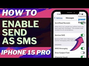 How to Enable Send as SMS on iPhone 15 Pro