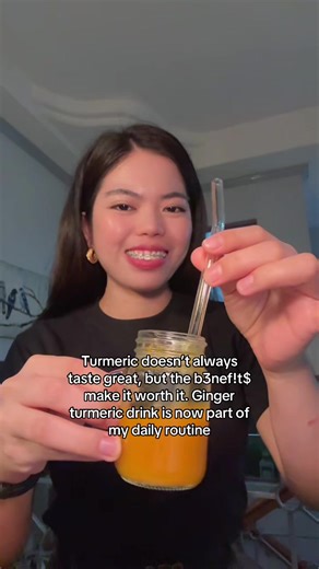 Turmeric doesn’t always taste great, but the b3n3f!t$ make it worth it. This ginger turmeric drink is now part of my daily routine. #creatorsearchinsights #turmeric #turmerictea #tea