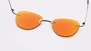 Eyekepper 10 Pack Orange tinted Rimless Pilot Blue Light Blocking Glasses for Women Ladies Readers Computer Eyeglasses +1.75