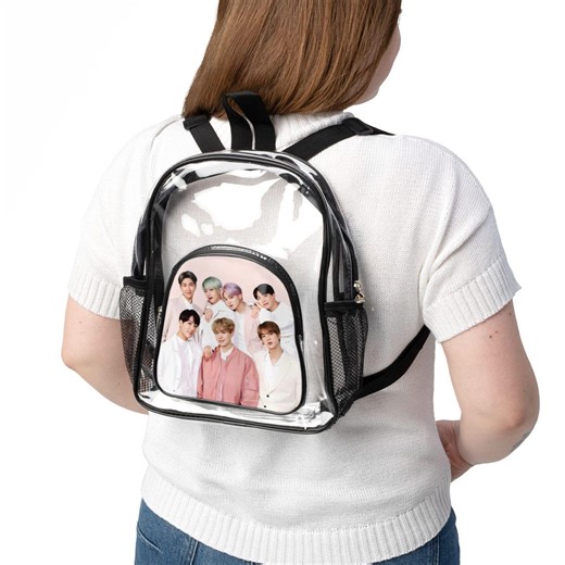 BTS Transparent Mini Backpack – K-pop Stadium Bag With Group Photo Print - Etsy Canada