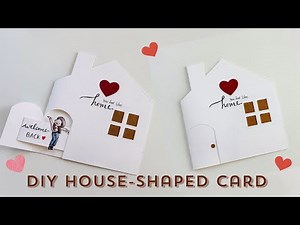 DIY House-Shaped Greeting Card | You Feel Like Home | Easy DIY Craft