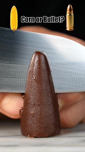 28M views · 148K reactions | Corn or bullet #chocolate #asmr #oddlysatisfying | Fast Easy Hacks | Facebook