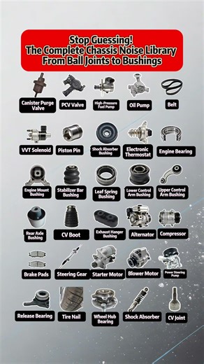 Chassis Noises DECODED: Ball Joints, Sway Bars, Bearings – With Sound Examples #parts #mechanic #diy