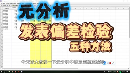 元分析CMA软件-发表偏差检验五种方法
