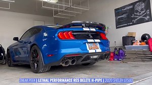 2.3K views · 48 reactions | SNEAK PEEK!!  Have a listen to the 2020+ Shelby GT500 Resonator Delete H-pipe from Lethal Performance. This pipe will be available soon and is a stainless steel replacement for your factory resonator setup. Stay tuned for more info! (Thanks to @power_and_pose for the clips! ) | Lethal Performance Inc | Facebook
