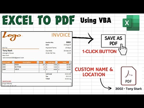 Excel VBA - 1 Click Button to Convert to PDF with Custom Name & Location