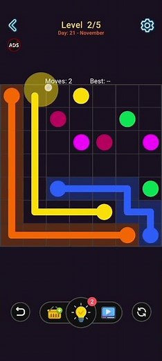 Color Lines Connect – Relaxing Puzzle Game Gameplay#ColorJoin #DotConnectGame#ColorMatch #PuzzleGame