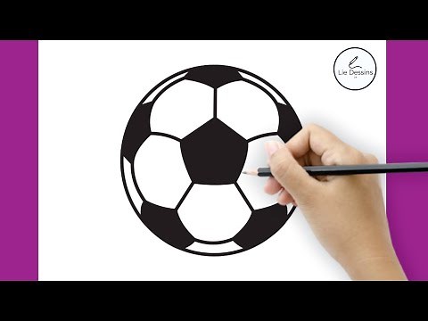 COMMENT DESSINER UN BALLON DE FOOTBALL | TUTORIEL FACILE POUR LES DÉBUTANTS