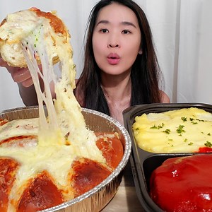 16K views · 760 reactions | Eating Costco's absolutely delicious Meatloaf with Mash Potatoes and Cheesy Garlic Parmesan Dinner Rolls! Highly recommend these two! Have you had Costco's Meatloaf? #mukbang #costco #costcofinds #asmr #eatingshow #eatingsounds #recipe #cheeselover | Peggie Neo | Facebook