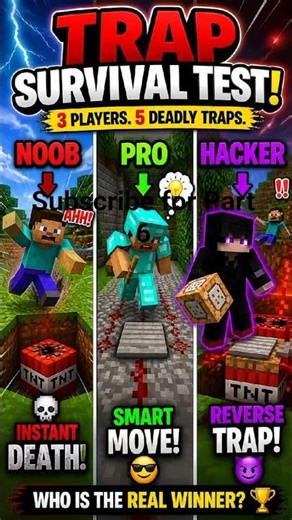 Noob vs Pro vs Hacker Survival Trap 💀🔥 || #noobvspro #5