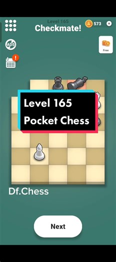 Level 165 Pocket Chess #catur #pocketchess #chessmate #fypシ゚viral #fypシ #fyp