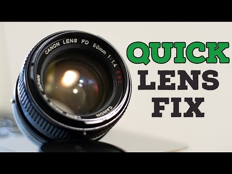 Aperture Blade stuck: how to canon fd 50mm quick hack