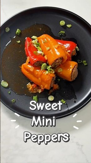 Sweet Mini Peppers Stuffed with Beef | Easy Skillet Recipe