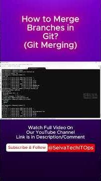 Git 27. How to Merge Branches in Git | Git Merge Explained in Tamil #Git #Linux #DevOps #devopstamil