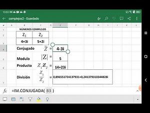 Tutorial Excel 365 operaciones con numeros complejos