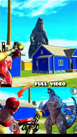 GODZILLA V'S IRON MAN 😱 INDIAN BIKE DRIVING 3D GAME