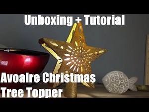 Avoalre Christmas Tree Topper Projector Light Star Tree Topper f. decoration Unboxing & instructions