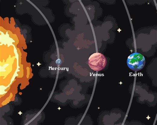 ☀️ Pixel Solar System by 🌻Helianthus Games🌻