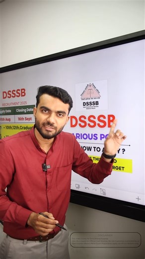 📌 STEPS HOW TO APPLY IN DSSSB VARIOUS POST 2025🔥🔥📝💯💯 ➡️ Apply Date : 18/08/2025 ➡️ End Date : 16/09/2025 ➡️ Eligibility : 10th , 12th Pass , Any Graduate ➡️ Age Limit : 18 - 27 Years ➡️ Apply Link : https://dsssbonline.nic.in ➡️ To Enroll In ALL IN ONE NOTES 2.0 Visit The Link👇👇 https://www.wellacademy.in/study/drsd ➡️ Join Our Telegram Channel 👇👇 https://t.me/prepwithwell ➡️ Follow Our Page For More Such Educational Content 💯💯📚✔️ . . . 📢 Stay informed—join our community of learner