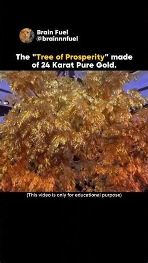 The tree of prosperity made of gold 😲💲