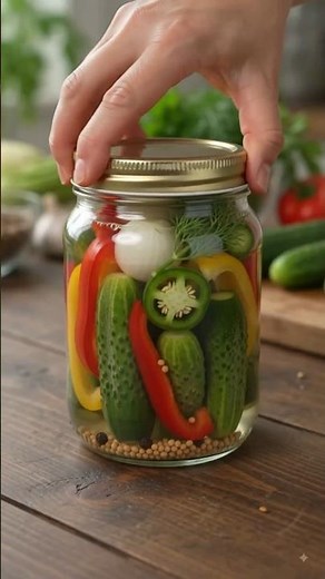 The Ultimate Homemade Pickled Vegetables 🥒🌶️ Crispy, Colorful & Delicious #recipe