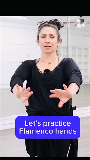 Let’s practice beautiful flamenco hands! 1. Shoulders down, arms rounded 2. Initiate the movement by bending g at the wrist 3. Lead with the pinky in both directions to fan the fingers Ready to start your flamenco journey? Comment or DM me “GUIDE” and I’ll send you my Beginner’s Guide to Flamenco. 💃🏻 #onlineflamencostudio #rinaorellanaflamenco #letsdanceflamenco #flamencodance | Rina Orellana Flamenco Academy, Company & Online Studio