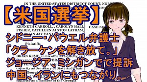 シドニー・パウエル弁護士 クラーケンを解き放て ジョージア に「大規模な選挙詐欺」ミシガンでも セルビアでもドミニオン撤退 ペンシルベニア公聴会 USB47個紛失 裁判は棄却　中国、イランともつながり