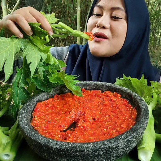 39K views · 381 reactions | MAKAN BATANG PEPAYA SAMBAL TERASI | Mamaia channel | Facebook