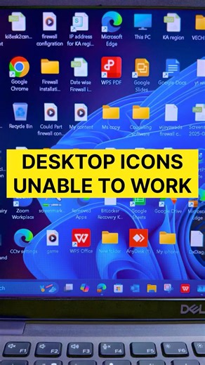 If your desktop icons are unable to work, then try this! #pctipsandtricks #window11 #shorts