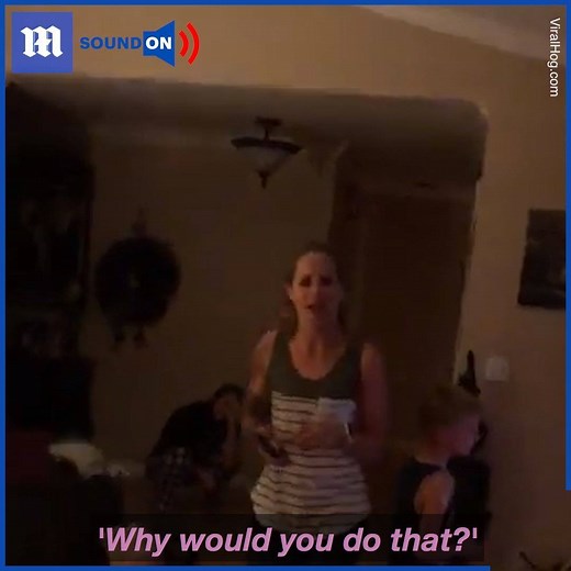 He is sleeping on the couch for weeks after this prank!😂 via ViralHog | Daily Mail Video