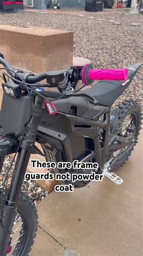 Frame Guards over Powder coat any day. #surron #dirtbike #bikelife #trending #ebike