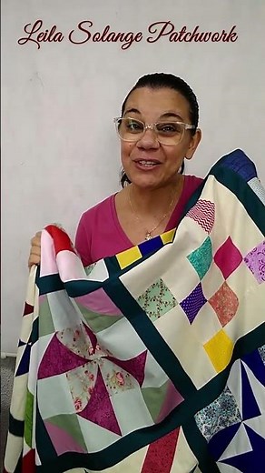 PATCHWORK/Colcha de Patchwork com passo a passo