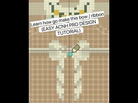 How to make a Ribbon / Bow (ACNH EASY TUTORIAL)