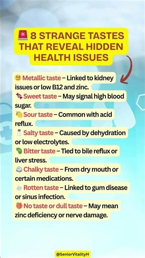🚨 8 Strange Tastes That Reveal Hidden Health Issues
