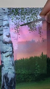9.1K views · 228 reactions | Birch tree painting for beginners | HNK ART | Facebook