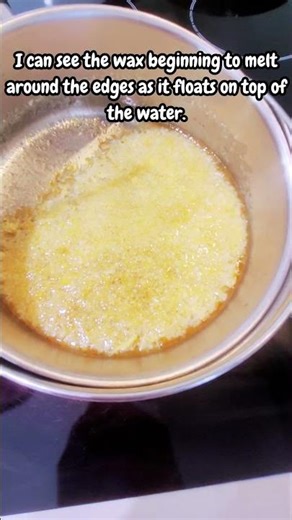 The messy business of processing wax!