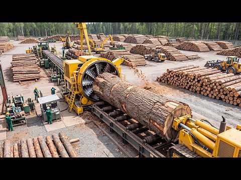 Inside the Largest Wood Sawmill Factory – How Plywood Is Made From Logs to Table (Full Process) 🌲🏭