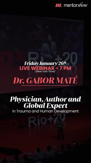 Free live webinar with Dr Gabor Maté Sunday, January 26 at 7pm (New York time) What if the survival instincts you learned as a child are still holding you back today? Trauma isn’t just what happened to you—it’s how it shaped you. In this free live webinar, Dr. Gabor Maté will uncover: The hidden costs of trauma on your mind, body, and relationships. How to reconnect with your true self and rediscover your power. A powerful exercise to help you set boundaries and say NO without guilt. Don’t miss 