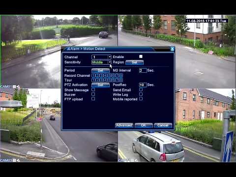 Motion Detection Setup - 704, 708 and 716 AHD Series CCTV DVR