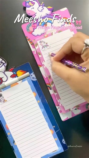 Cute Magnetic Notepad😍#shorts #stationary #schoolsupplies #kitchengadgets #meeshofinds