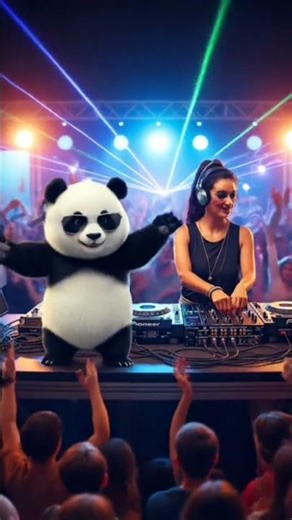 #funny panda dancing 😄 😄🤣 on dj #animalcomedy #games