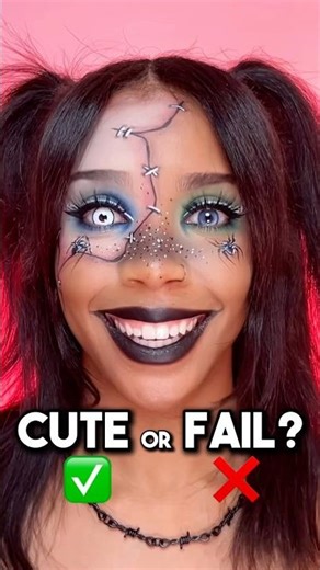 CUTE ✅ or FAIL? ❌ Tiktok Filters Pick My Halloween Makeup Tutorial 👻🎨