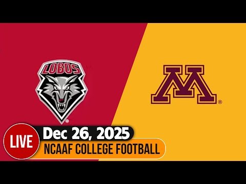 New Mexico vs Minnesota Live HD Dec 26, 2025 | Rate Bowl NCAAF 2025