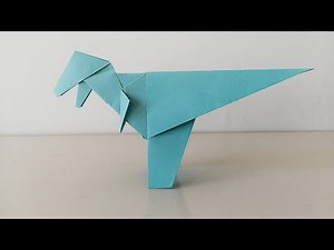 How to Make a Super Cool Paper Dinosaur - Origami T-Rex Dinosaur- Crafts for Kids