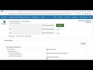 PsycINFO Introduction for PSYC 1100 & 1200